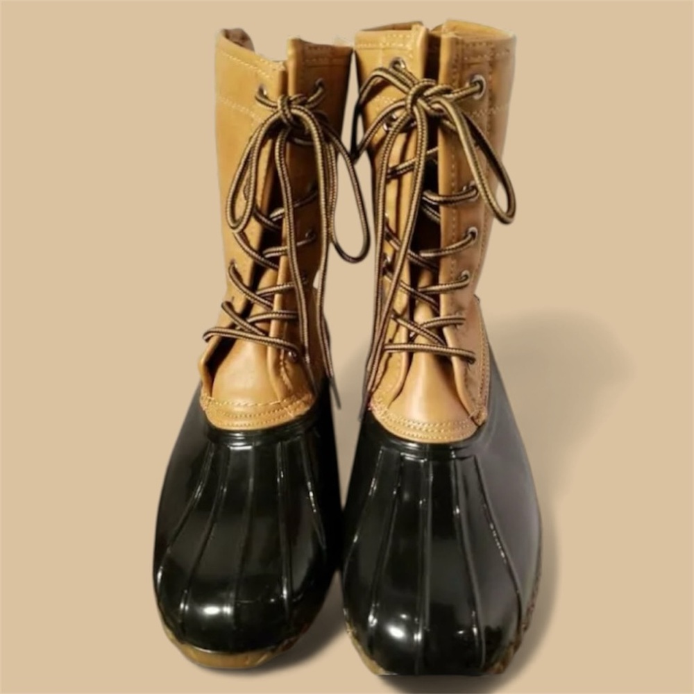 Madden Girl Navy Zip-Up Flurry Duck Boot - Picture 3 of 13